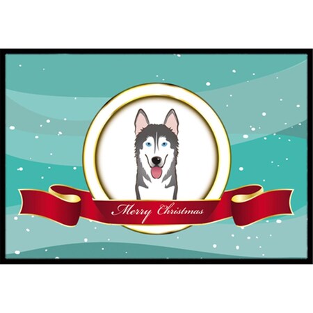 Carolines Treasures Alaskan Malamute Merry Christmas Indoor and Outdoor Mat- 18 x 27 in. BB1528MAT